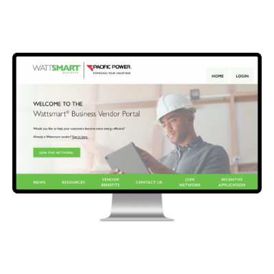 Vendor Portal on Computer