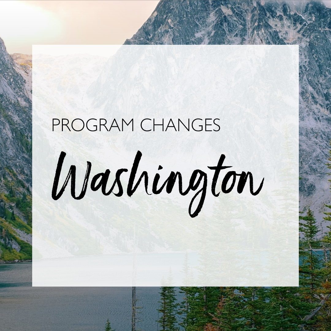 Washington – New program changes are coming in 2026